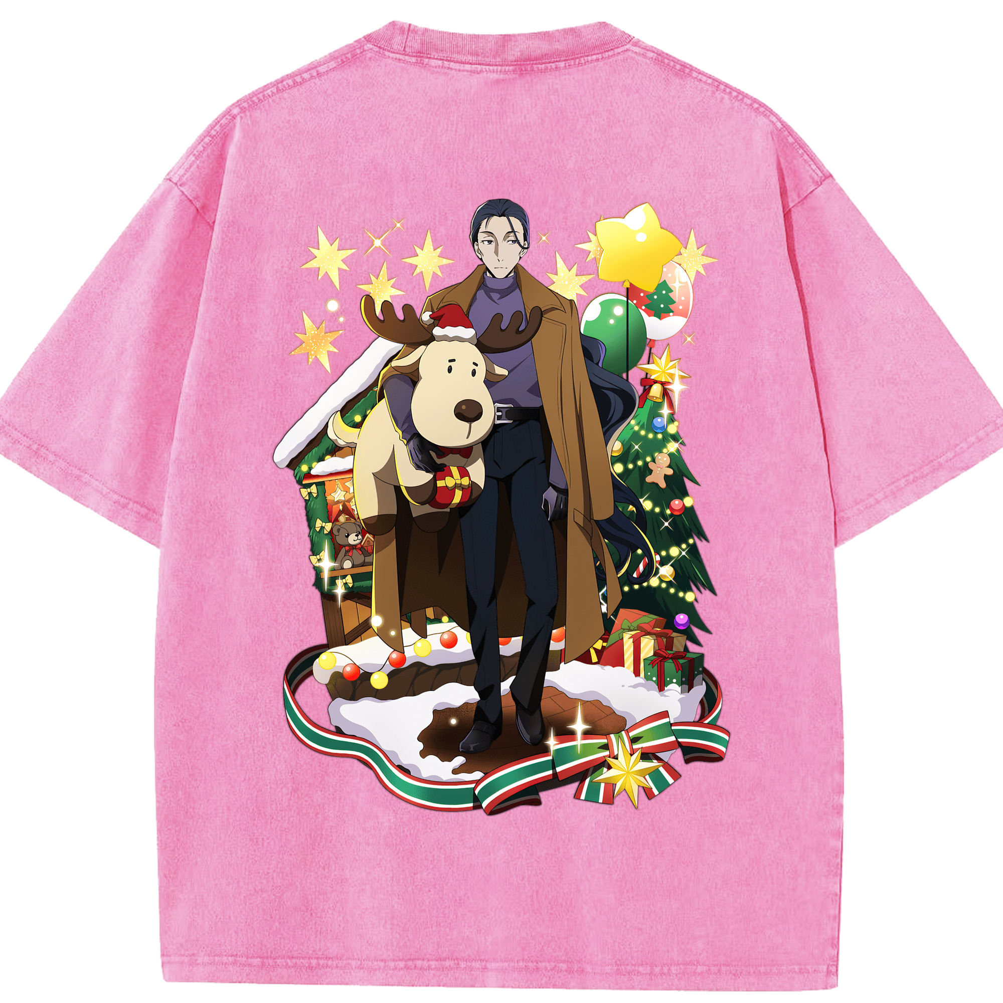 （画像用） 文豪ストレイドッグス Bungo Stray Dogs 綿100% ヴィンテージ風 半袖Tシャツ（背面プリント）
